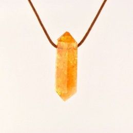 Pendentif citrine deux pointes