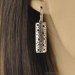 Boucles d'oreilles argent 925 tuiles.