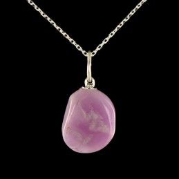 Pendentif pierre kunzite