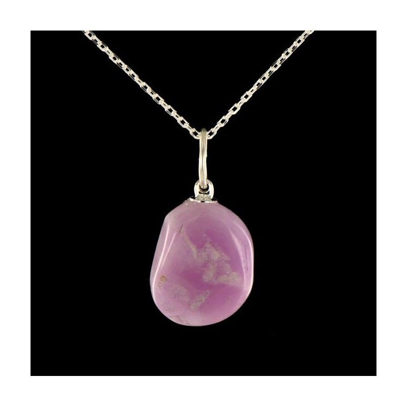 Pendentif pierre kunzite