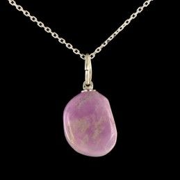 Pendentif pierre kunzite