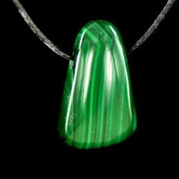 Collier pendentif malachite verte