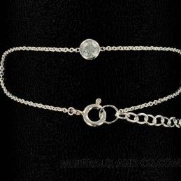 Bracelet zirconium serti et argent 925.