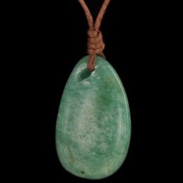 Pendentif en amazonite percée