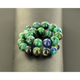 bracelet en malachite-azurite-elegance et energie de la nature-une combinaison harmonieuse de couleurs vertes et bleues