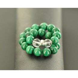 bracelet en malachite et cristal de roche-une fusion de couleurs et de clarte-un bijou elegant et dynamique pour votre style