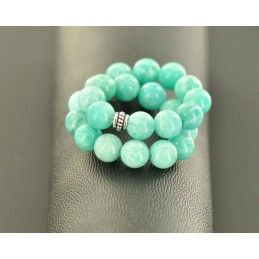 bracelet en perles de pierre d-amazonite - bijou naturel  raffine homme ou femme