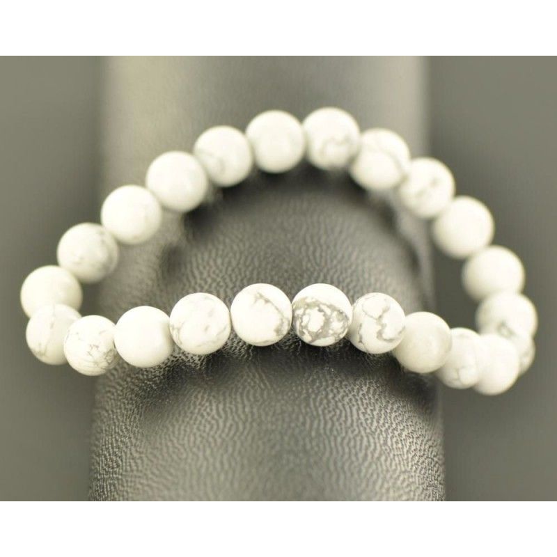 bracelet en howlite Blanche-decontraction et bien-etre à portee de main