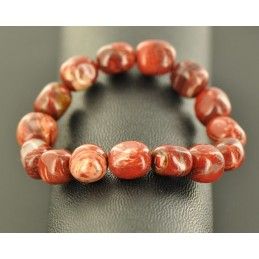 bracelet en pierre de jaspe breschia - Bijou naturel unique aux couleurs vives et motifs fascinants