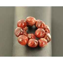 bracelet en pierre de jaspe breschia - bijou naturel unique aux couleurs lumineuses et motifs captivants pour homme et femme