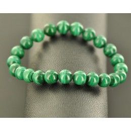 bracelet en malachite-une pierre de qualite AAA  aux couleurs contraste-un bijou aux nombreuses vertus