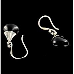 Boucles d'oreilles gouttes d'onyx