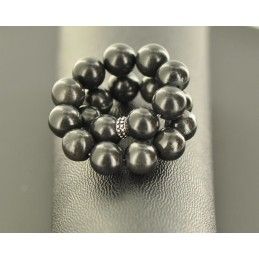 bracelet en pierre shungite - bijou de protection anti-onde electro-magnetique