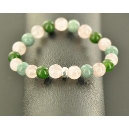 bracelet jade et quartz rose-bijou d-amour et de bienveillance