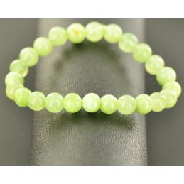 bracelet en perles de pierre de calcite verte - cadeau naturel- bijou-elegant