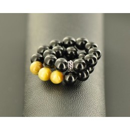 bracelet-perles-œil-tigre-blanc-spinelle-noir-force-chance-concentration