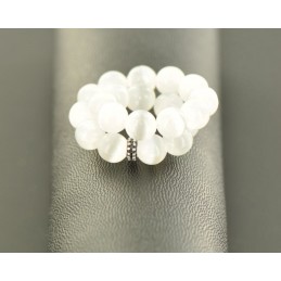 bracelet-pierres-sélénite-blanche  pureté-apaisante