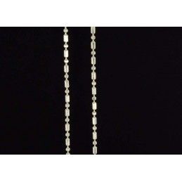 Chaînes perles et cylindres argent 925
