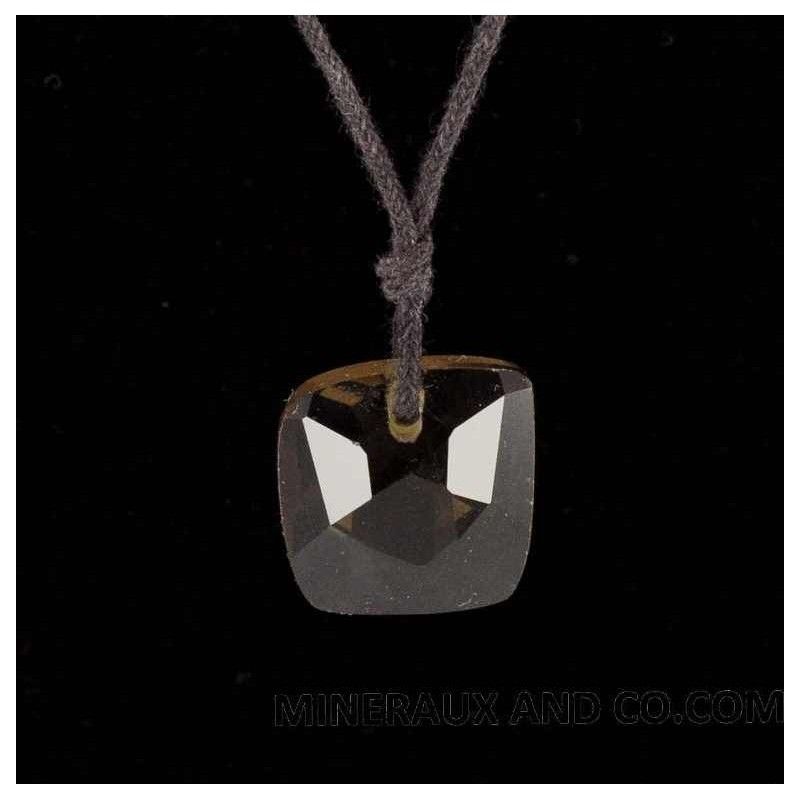 Pendentif Quartz Fumé Facetté (22,7g) Monté Sur Argent 925 - Occasion