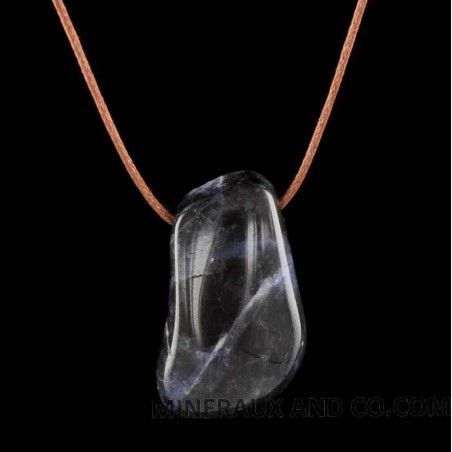 Pendentif Cœur En Sodalite (pierre Percée) – Bleu Naturel, Marque Naturosphère, Neuf Avec étiquettes
