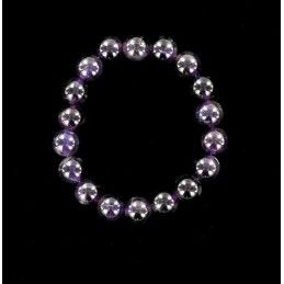 bracelet pierre-en améthyste violet-fonce. bijou-poignet intemporel.