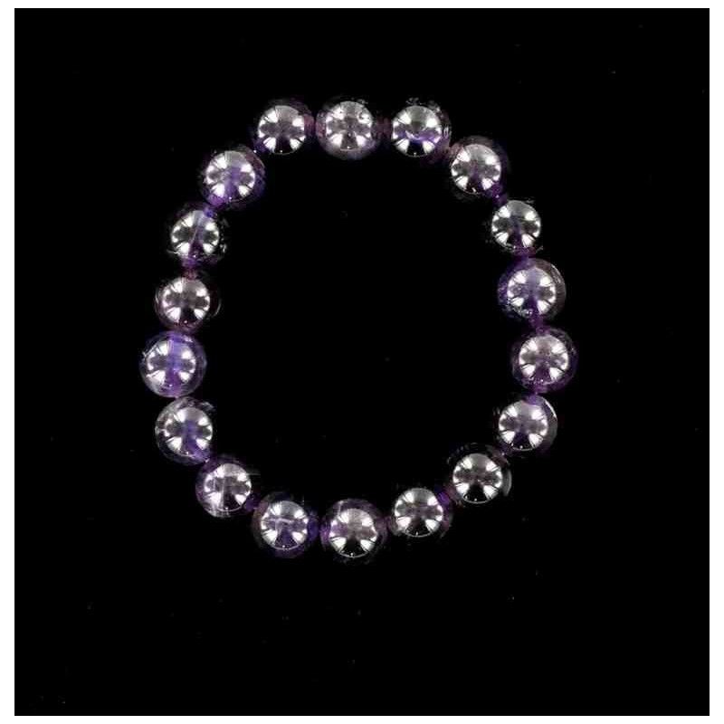 bracelet pierre-en améthyste violet-fonce. bijou-poignet intemporel.