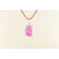 Pendentif pierre kunzite: collier pendentifs douce kunzite violette 