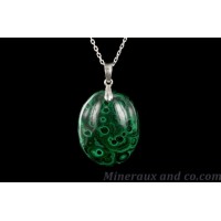 Pendentifs pierres malachite: pierre malachite taillée, malachite verte