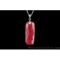 Pendentifs pierre rhodochrosites: pendentif perles rhodochrosites rose