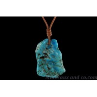 Pendentifs en turquoises: pendentifs en turquoise et cordon, Arizona