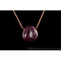  pendentifs rubis rouge brillant: pendentif bijou rubis percé poli