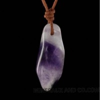 pendentifs pierre améthyste à bande quartz: collier améthyste violette