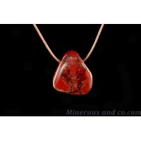 pendentifs jaspe rouge: jaspe et argent 